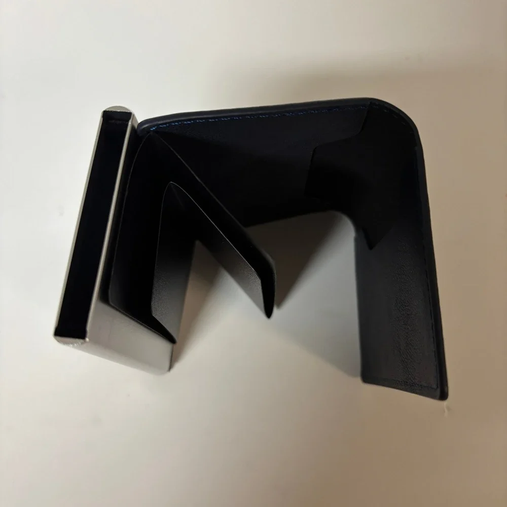 SIMPL Toggl Navy Blue Leather Pop Up Card Holder Minimalist Wallet